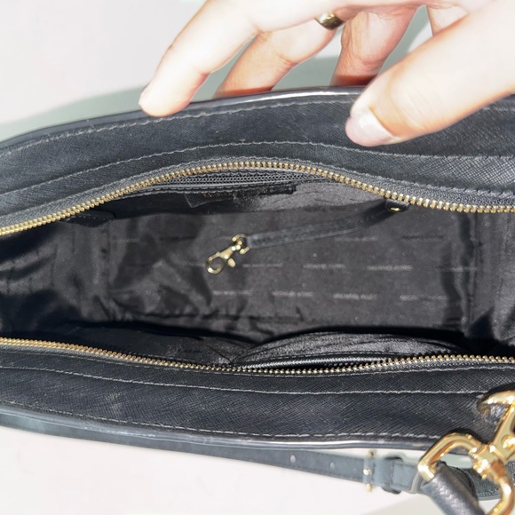 Michael Kors Black Saffiano Satchel with Gold Hardware - Picture 7 of 9